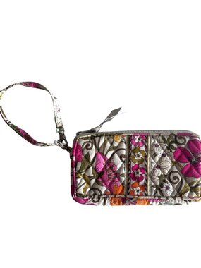 Vera Bradley All-In-One Wristlet Multicolor Tea Garden Floral Wallet Quilted